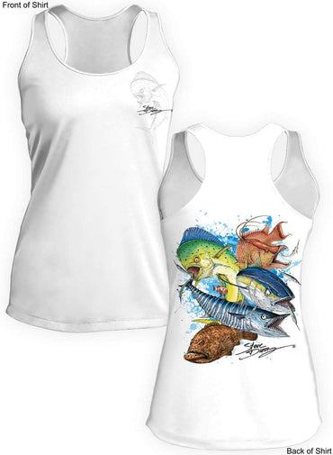 Grand Slam- Ladies Racerback Tank-100% Polyester
