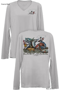 Last Call- Ladies Long Sleeve V-Neck-100% Polyester