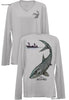 Shallow Minded Bonefish- Ladies Long Sleeve V-Neck-100% Polyester
