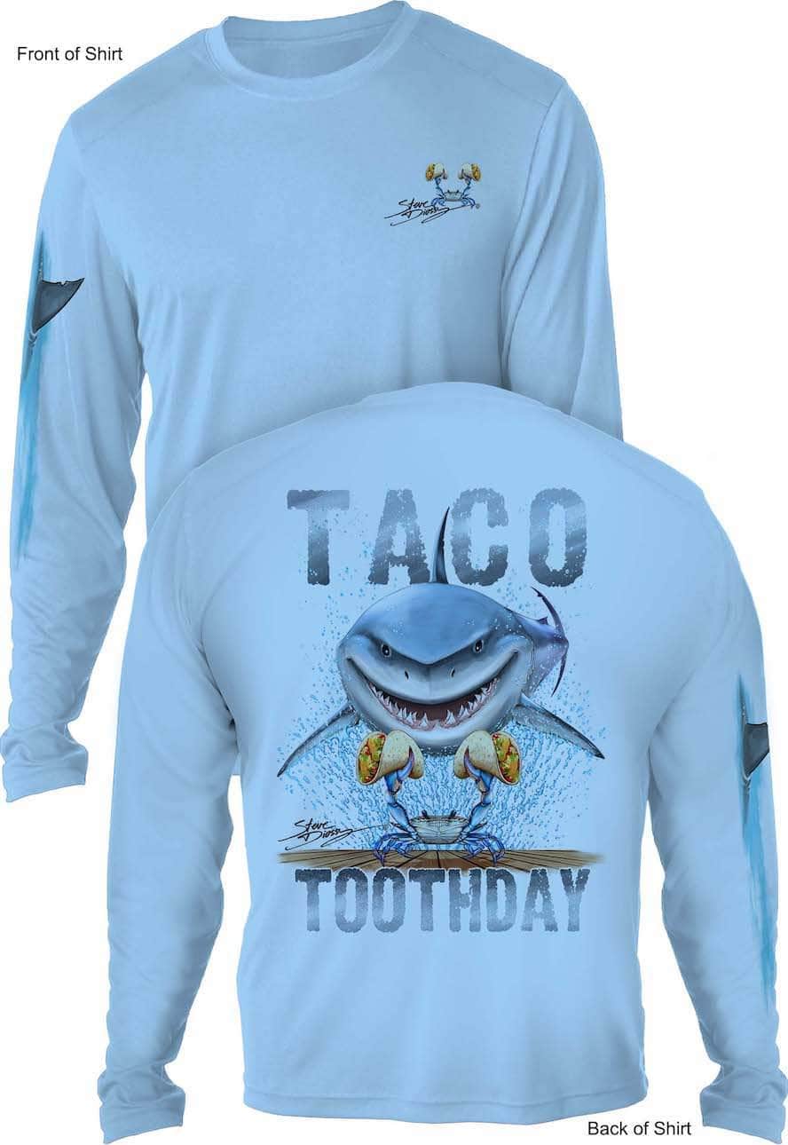 Taco Toothday- MEN'S LONG SLEEVE SUN PROTECTION SHIRT ᴜᴘꜰ-ᴛᴇᴇ