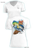 Grand Slam- Ladies Short Sleeve V-Neck-100% Polyester