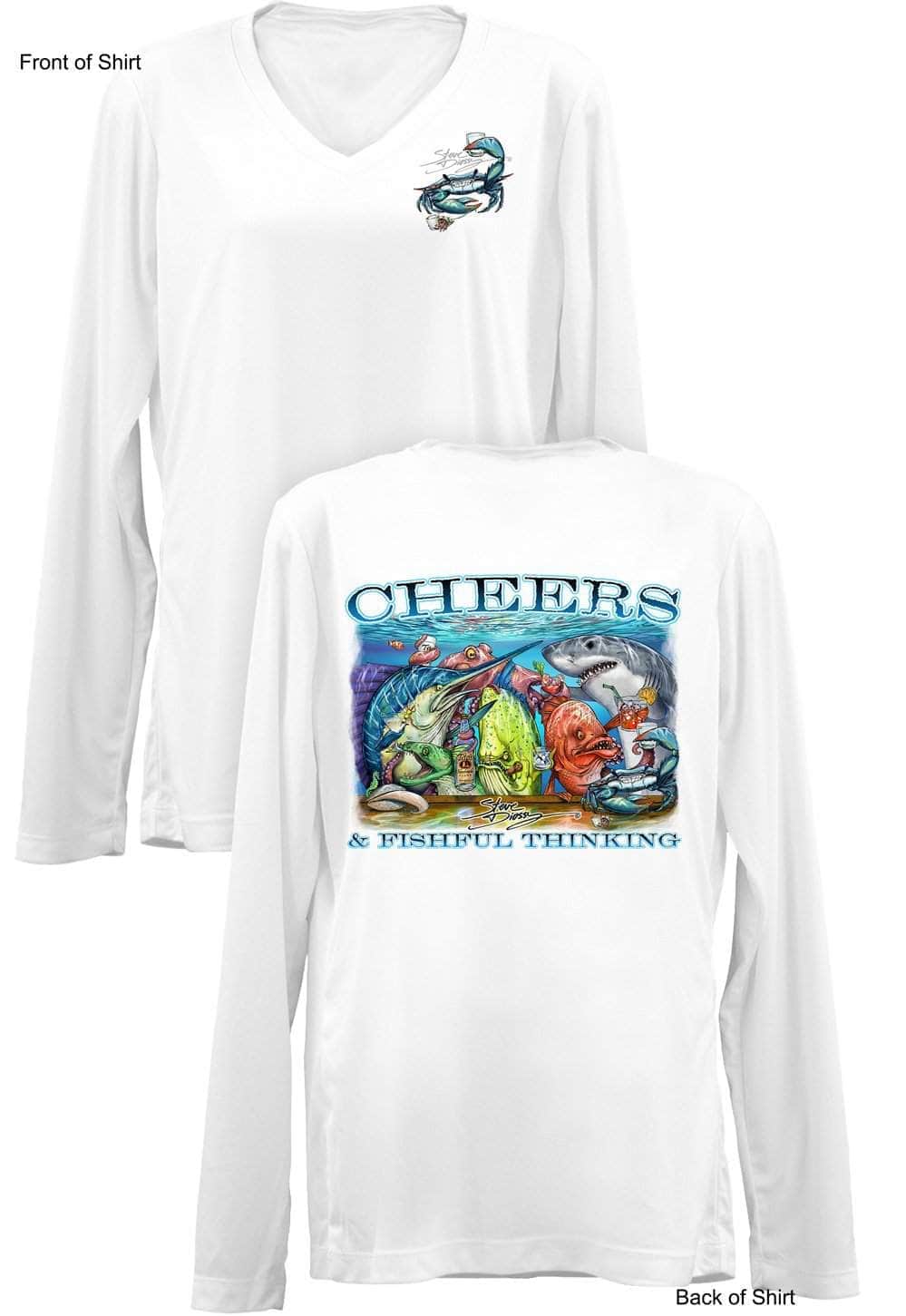 Cheers- Ladies Long Sleeve V-Neck-100% Polyester