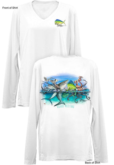 Board Meeting- Ladies Long Sleeve V-Neck-100% Polyester