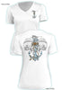 Mahi Anchor Color- Ladies Short Sleeve V-Neck-100% Polyester