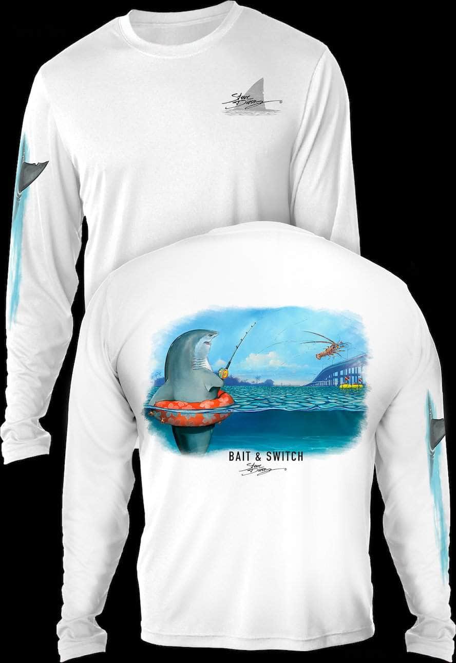 Donut Shark - Men's Long Sleeve Sun Protection Shirt – Steve Diossy Clothing