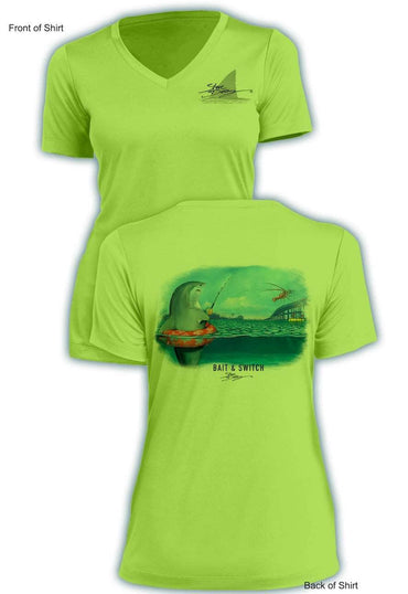 Bait & Switch - Ladies Short Sleeve V-Neck-100% Polyester