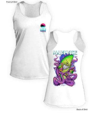 Mahi Vice- Ladies Racerback Tank-100% Polyester