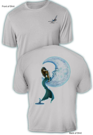 Mermaid in the Moon - UV Sun Protection Shirt - 100% Polyester - Short Sleeve UPF 50