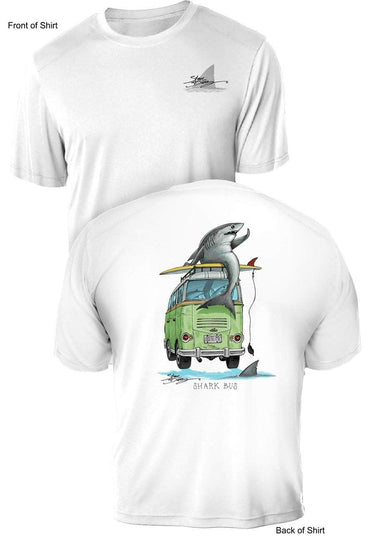 Shark Bus- UV Sun Protection Shirt - 100% Polyester - Short Sleeve UPF 50
