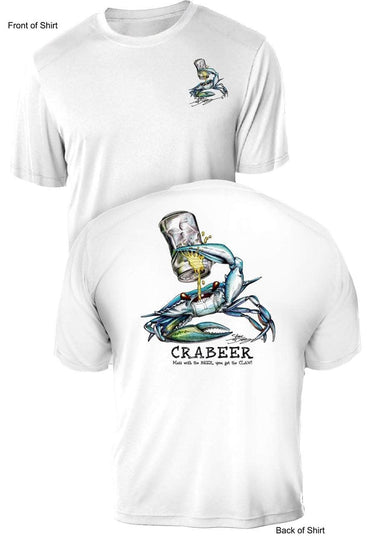 Crabeer Original- UV Sun Protection Shirt - 100% Polyester - Short Sleeve UPF 50