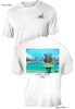 Shark Fishing- UV Sun Protection Shirt - 100% Polyester - Short Sleeve UPF 50