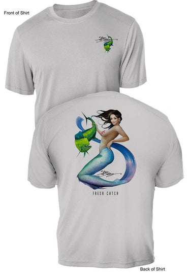 Fresh Catch- UV Sun Protection Shirt - 100% Polyester - Short Sleeve UPF 50