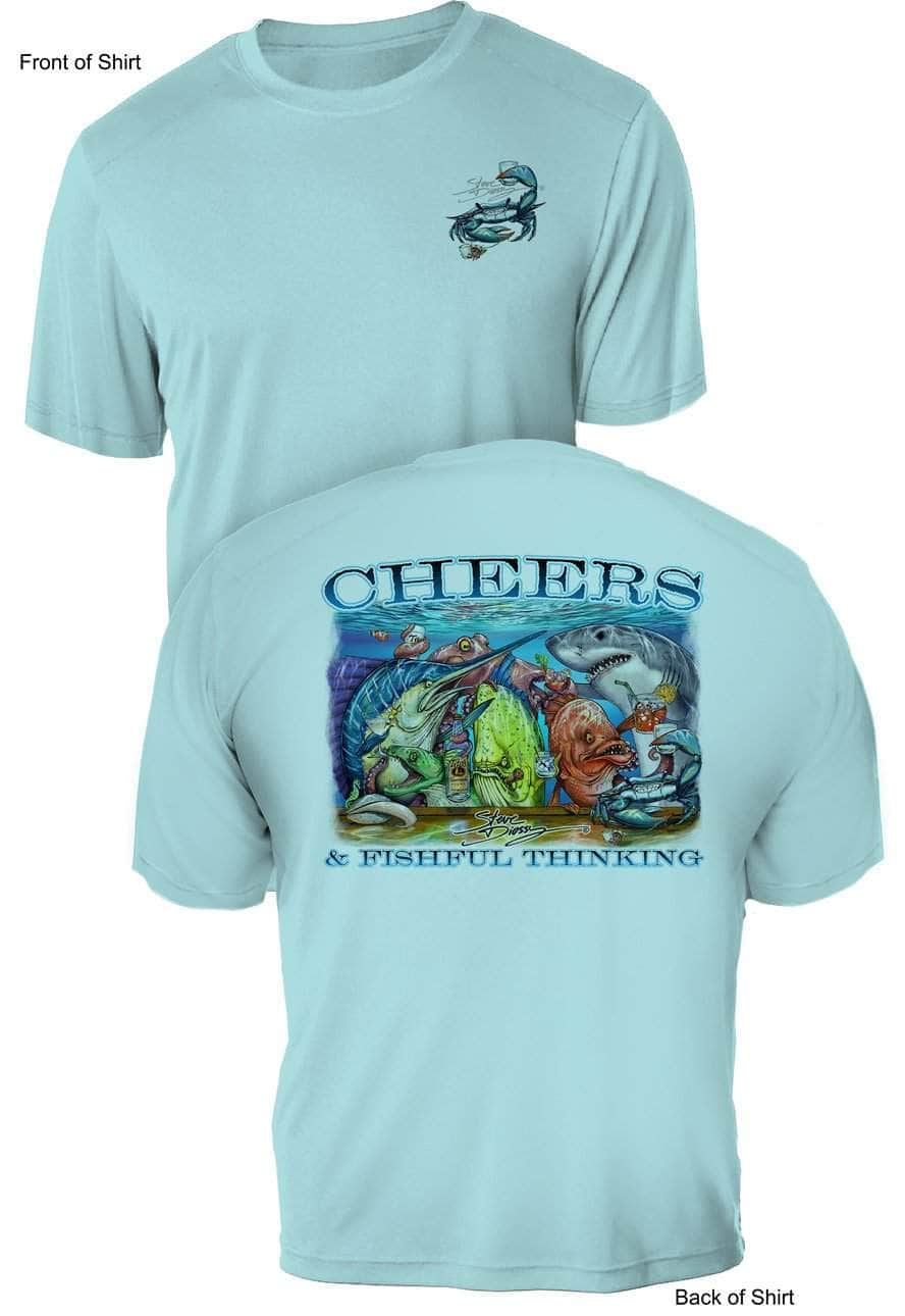 Cheers- UV Sun Protection Shirt - 100% Polyester - Short Sleeve UPF 50