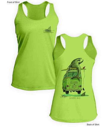Shark Bus- Ladies Racerback Tank-100% Polyester