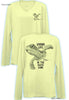 Slow Lane Turtle B&W- Ladies Long Sleeve V-Neck-100% Polyester