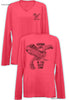 Slow Lane Turtle B&W- Ladies Long Sleeve V-Neck-100% Polyester